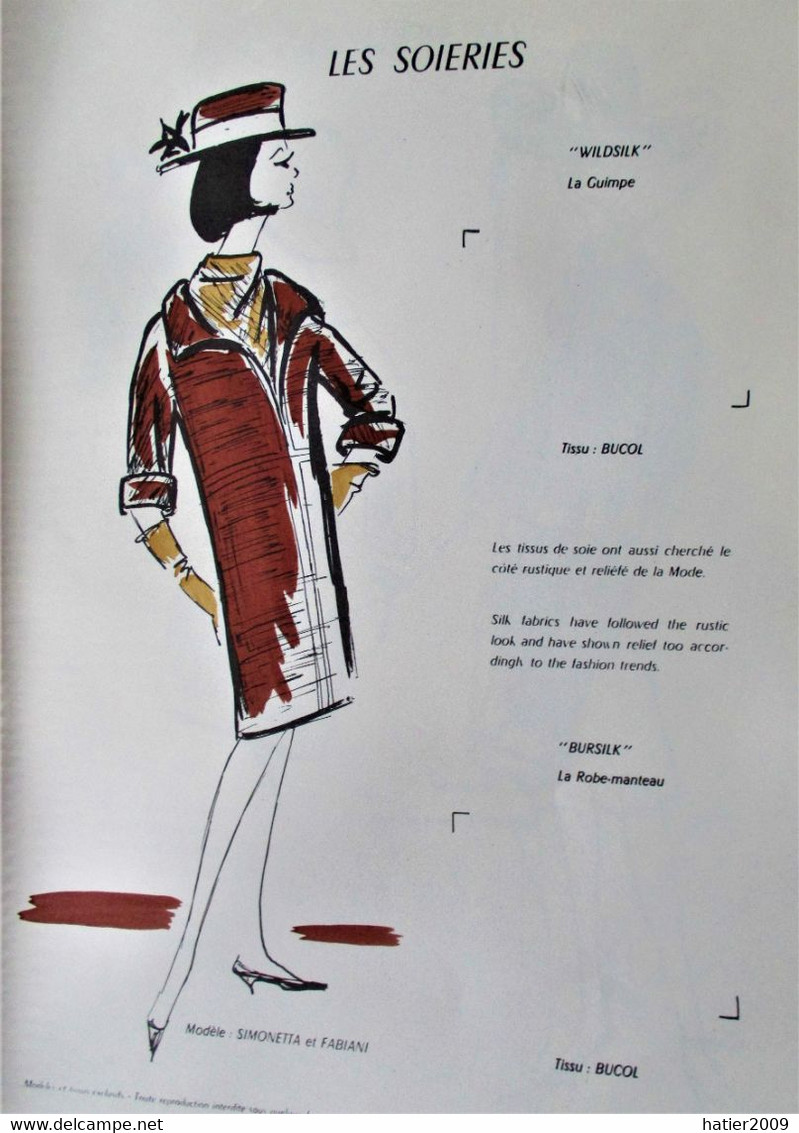 CATALOGUE 1964 - Boutiques de luxe de la  Place VENDOME - Promotion Textiles Couture - MODE des grands couturiers