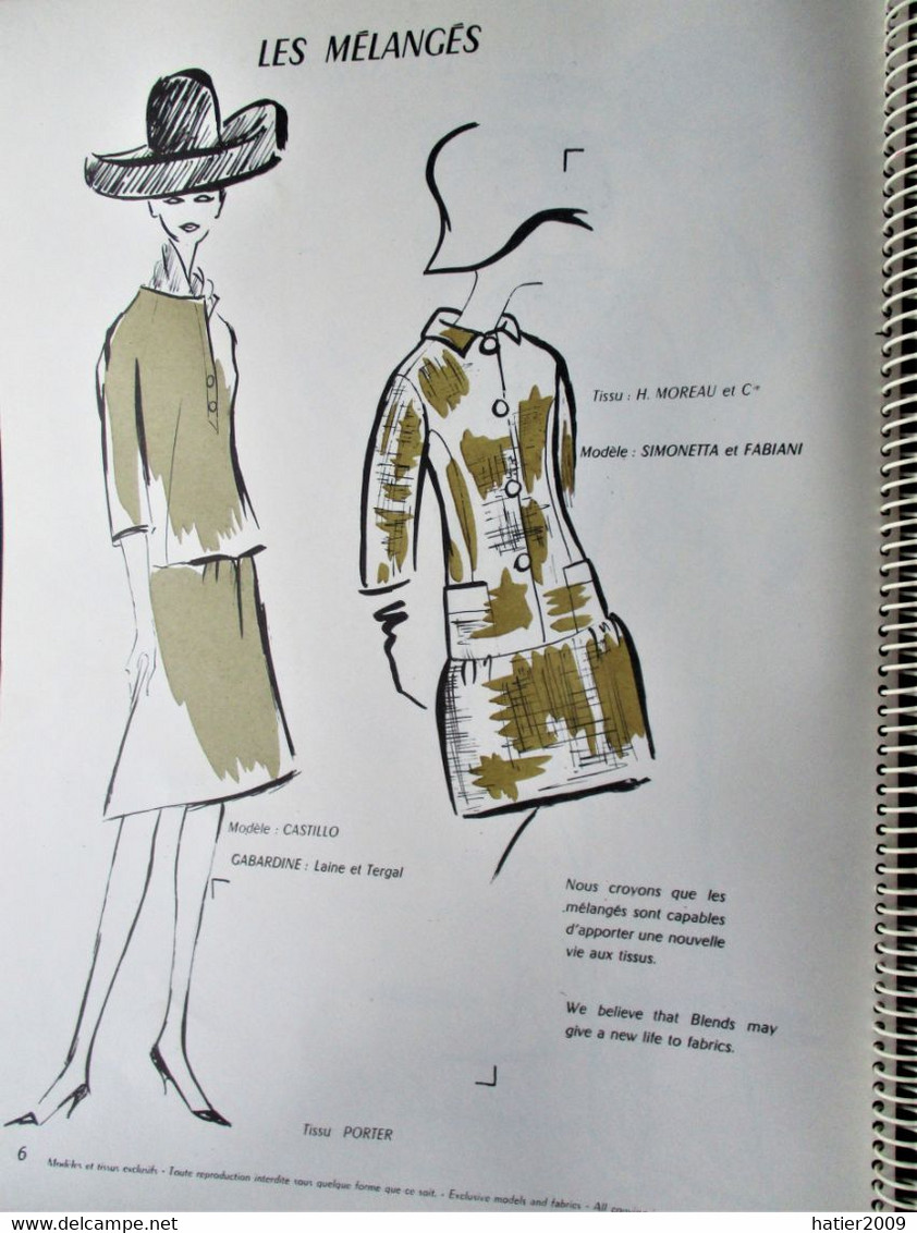 CATALOGUE 1964 - Boutiques de luxe de la  Place VENDOME - Promotion Textiles Couture - MODE des grands couturiers