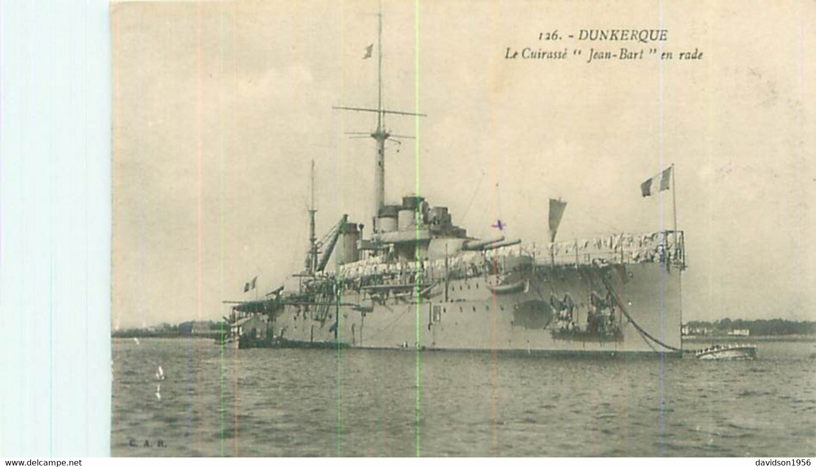 Carte   -  Bateau De Guerre - Dunkerke   -    Cuirassé Jean Bart      P146 - Warships