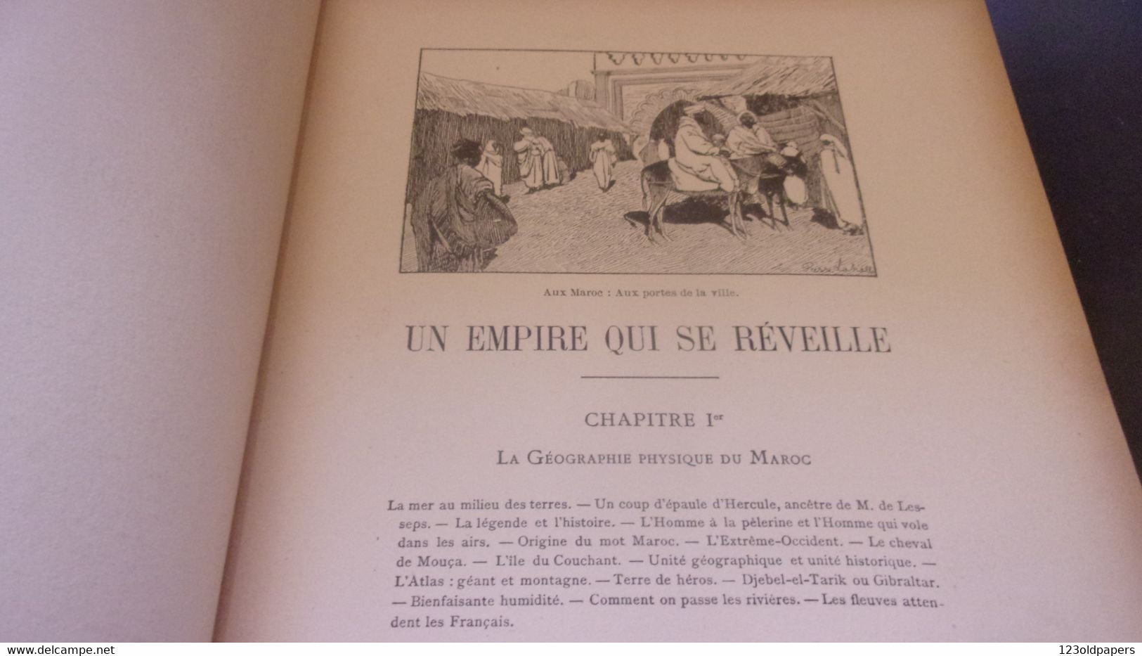 1912 JUDAICA BEAU CARTONNAGE LE MAROC UN EMPIRE QUI SE REVEILLE G GALLAND 22 GRAVURES JUIFS MAROCAINS