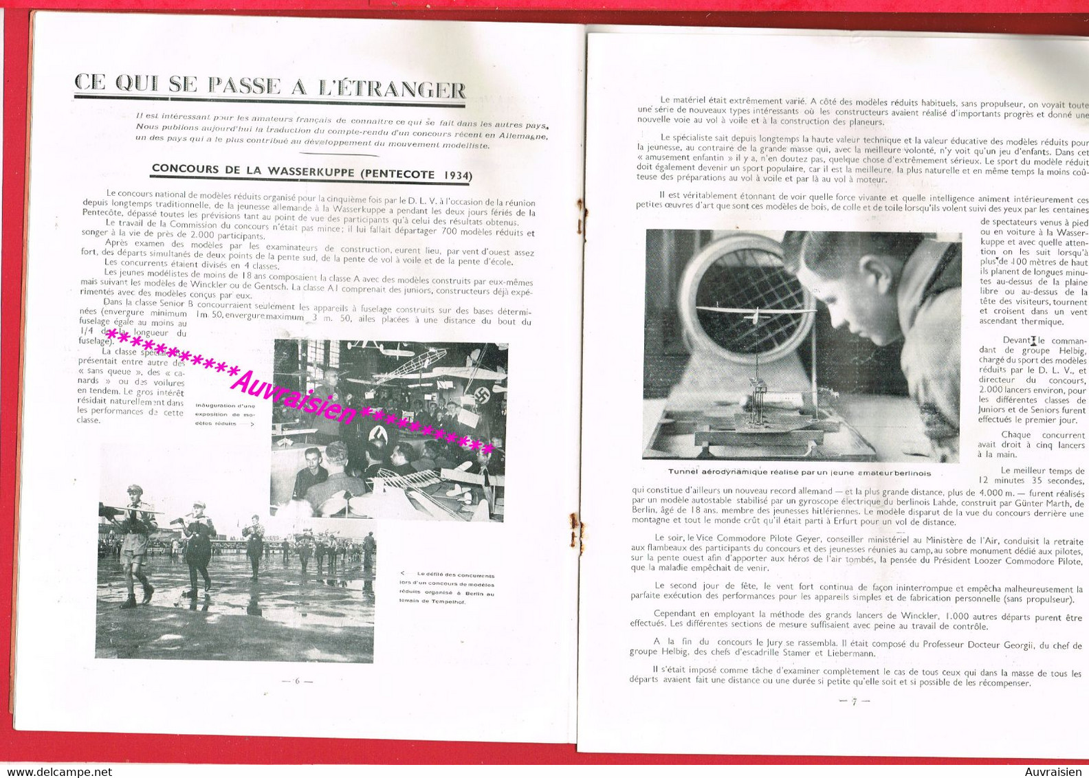 1 REVUE 1935 N° 1  Revue Des Modèles Réduits ... Aviation ... Maquette ... Allemand(s) WASSERKUPPE 1934 (Général DENAIN) - Model Making