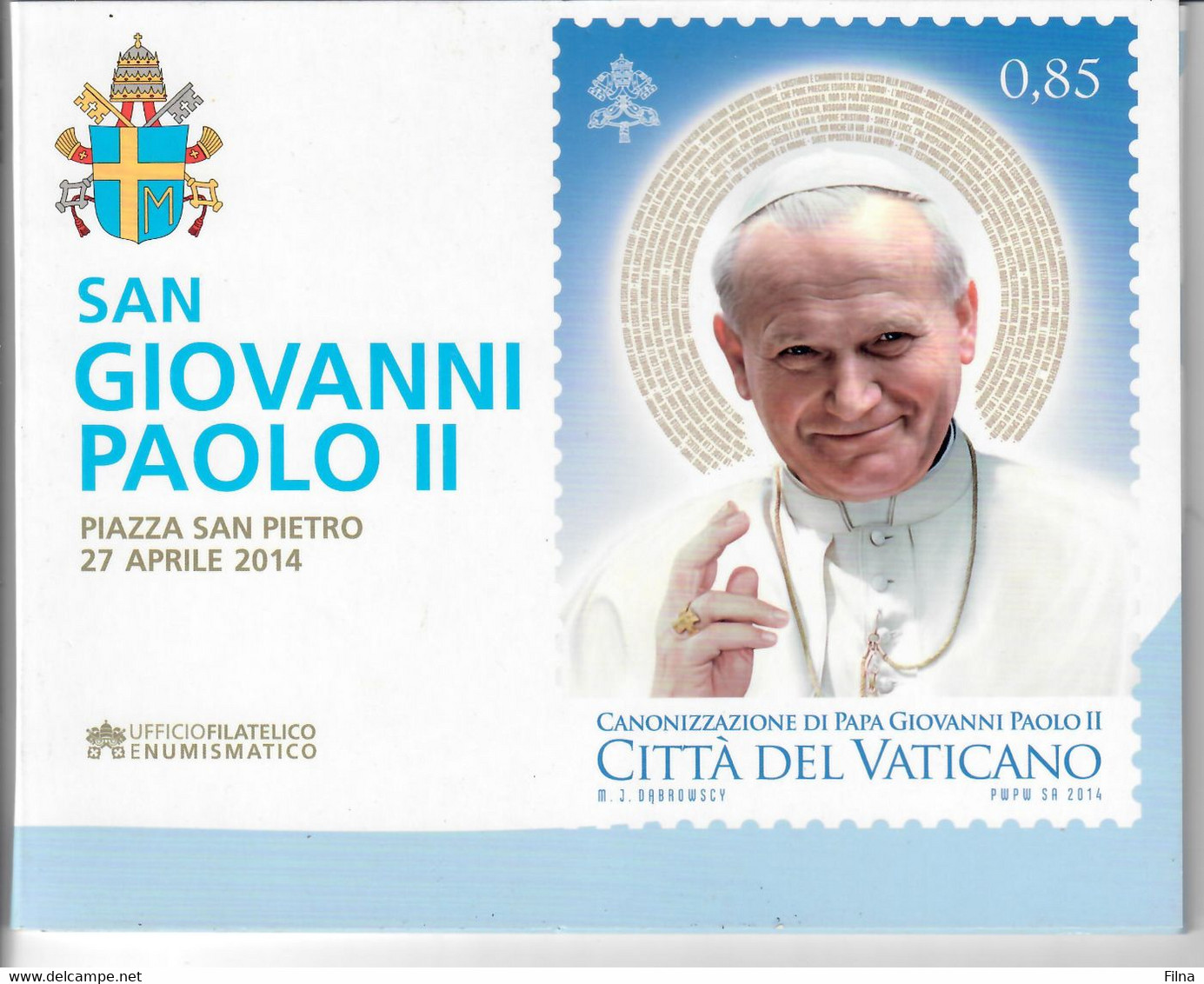 VATICANO 2014 - FOLDER CANONIZZAZIONE DI PAPA GIOVANNI PAOLO II - Sonstige & Ohne Zuordnung