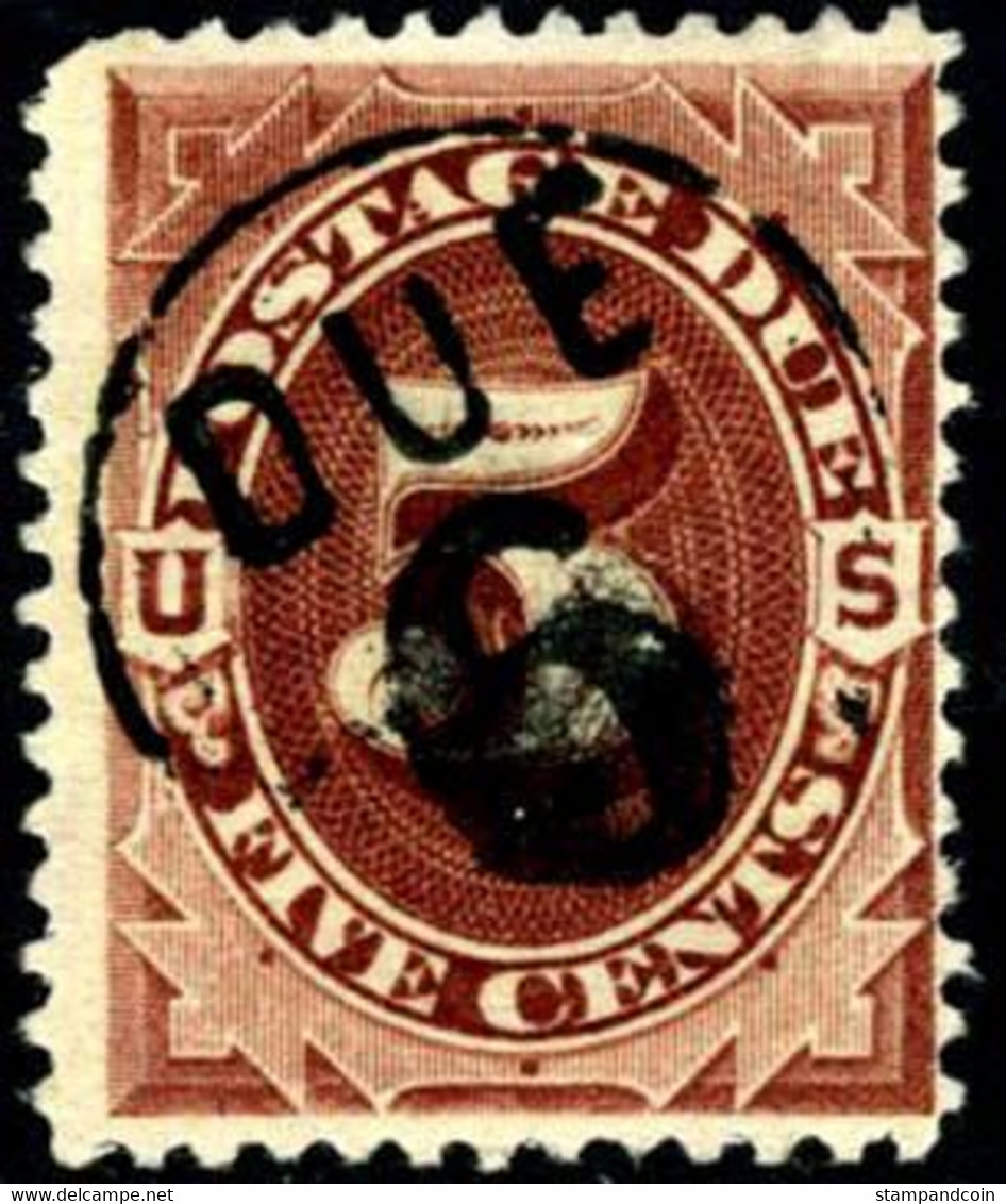 US J18 Used 5c Postage Due Of 1884 ... DUE 6 - Segnatasse