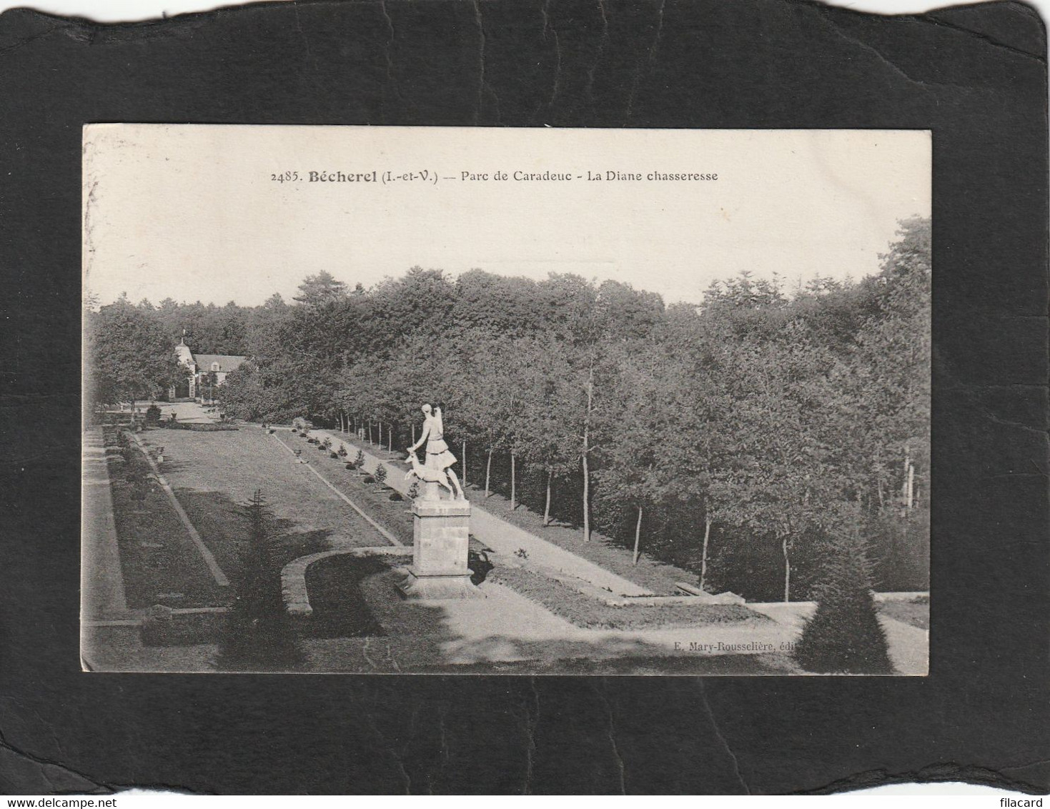 116594          Francia,     Becherel,    Parc  De  Caradeuc,  La  Diane  Chasseresse,   VG  1909 - Bécherel