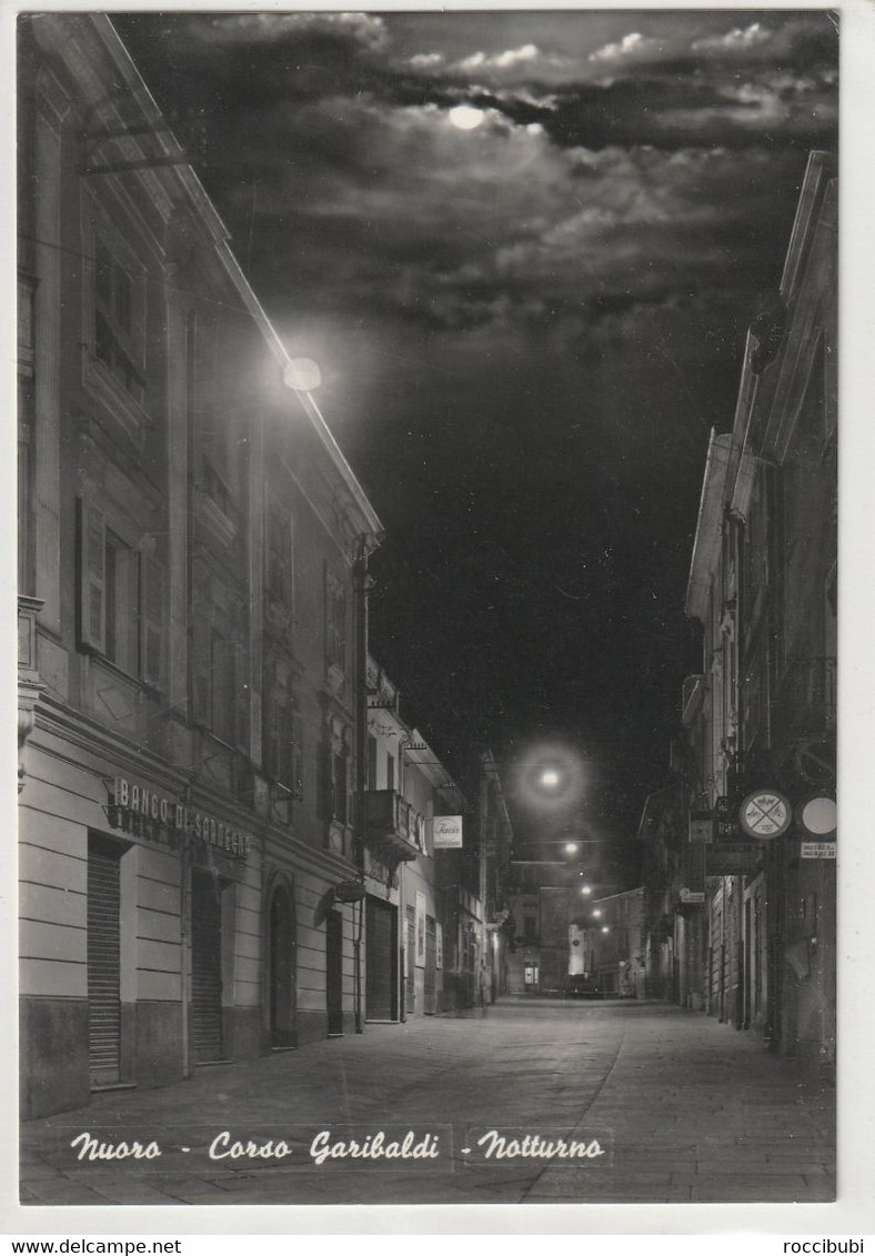 Nuoro, Cours Garibaldi Nocturne, Italien - Nuoro