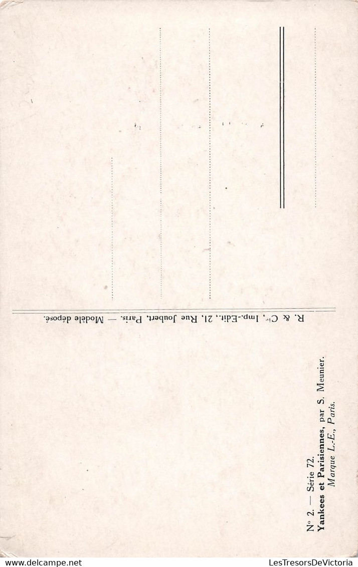 CPA Illustrateur - Suzanne Meunier - Yankees Et Parisiennes - Marque L E Déposée Paris - Serie N°72 - Meunier, S.