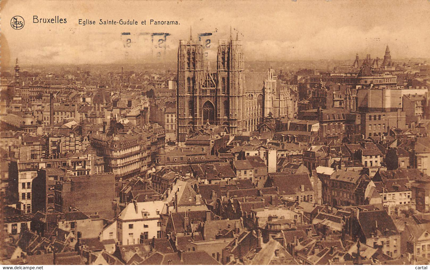 BRUXELLES - Eglise Sainte-Gudule Et Panorama - Panoramische Zichten, Meerdere Zichten