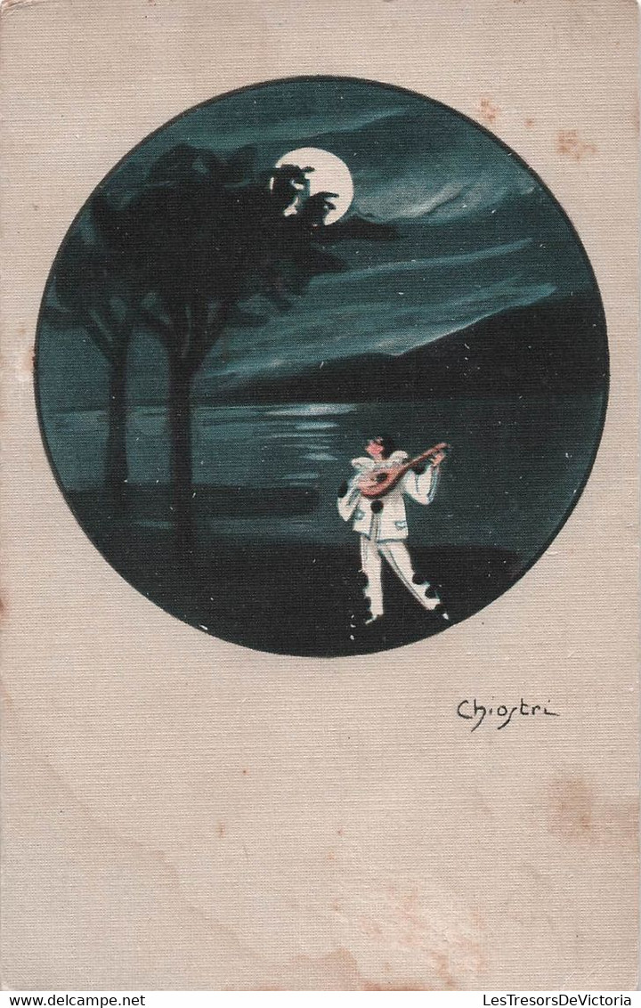 CPA Illustrateur Chiostri - Pierrot Chantant Sous La Lune - Chiostri, Carlo