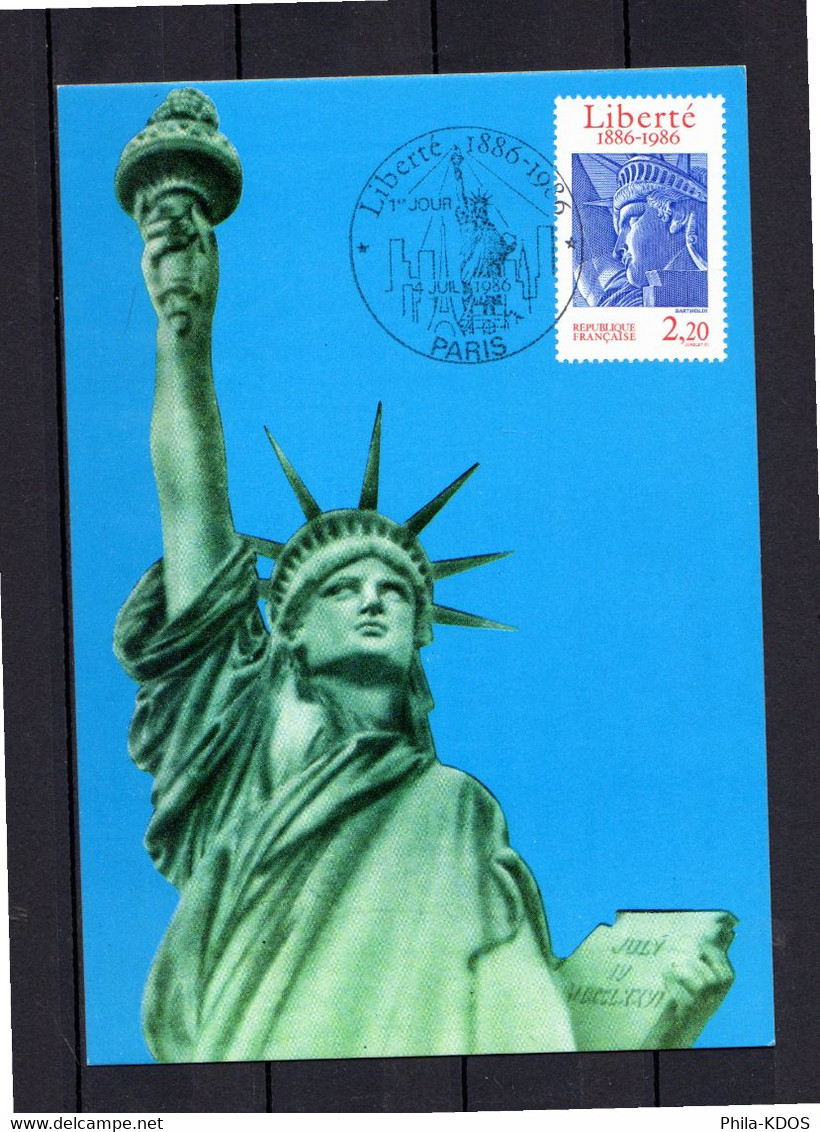 &#9989; " 100 ANS DE LA STATUE DE LA LIBERTE " Sur Carte Maximumde 1986 N° YT 2421 Parfait état CM - Monumenti