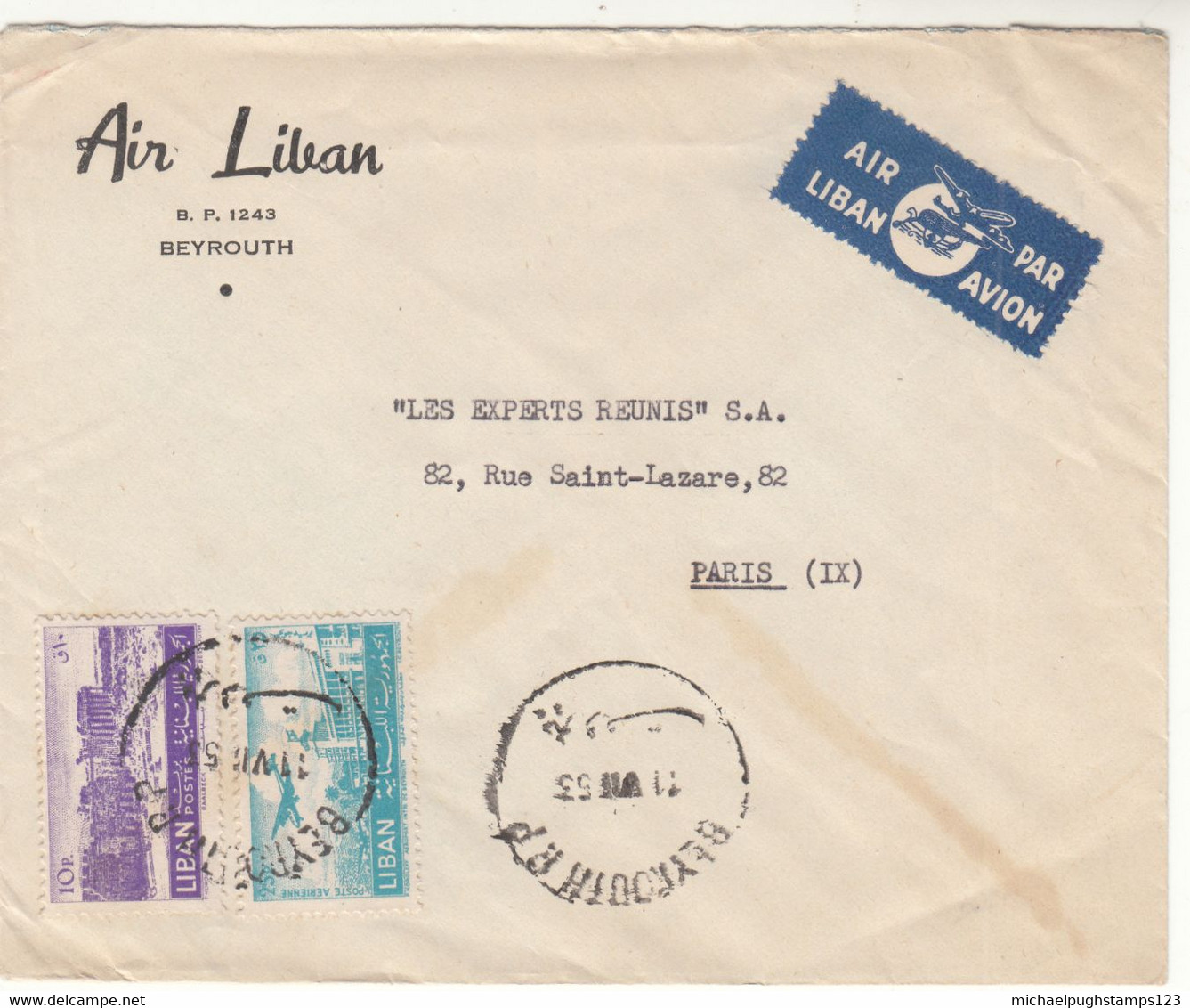 Lebanon / Airmail / France / Germany - Liban