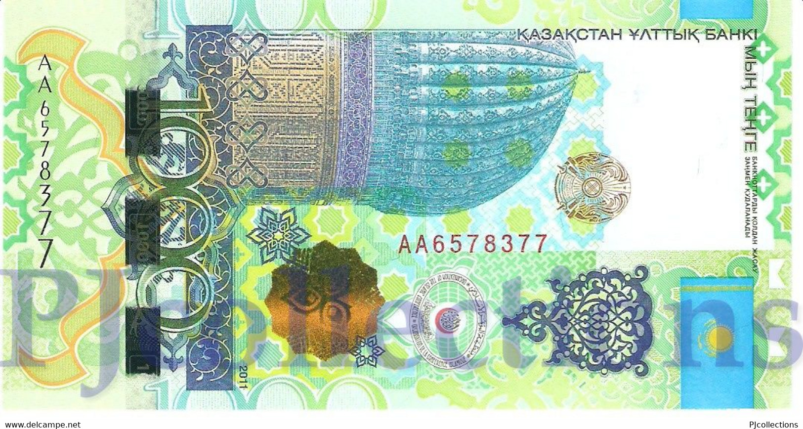 KAZAKHSTAN 1000 TENGE 2011 PICK 37 UNC PREFIX "AA" - Kazakhstan