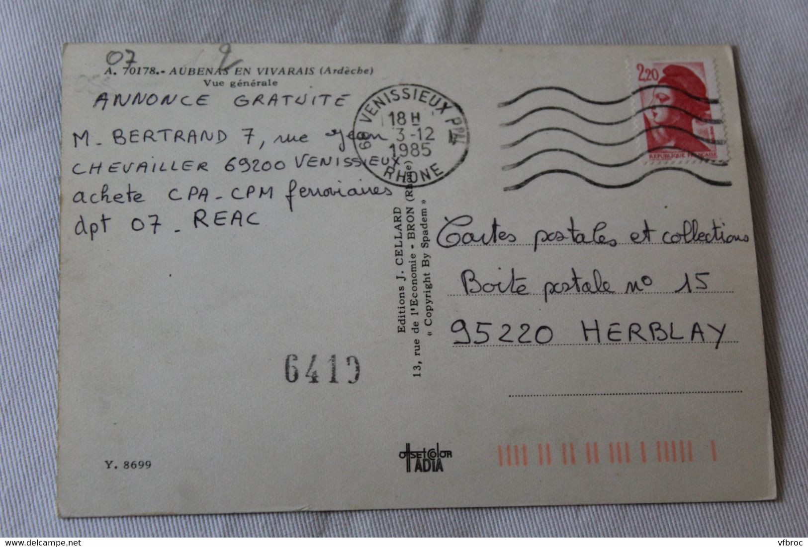 Cpm 1985, Aubenas En Vivarais, Vue Générale, Ardèche 07 - Aubenas