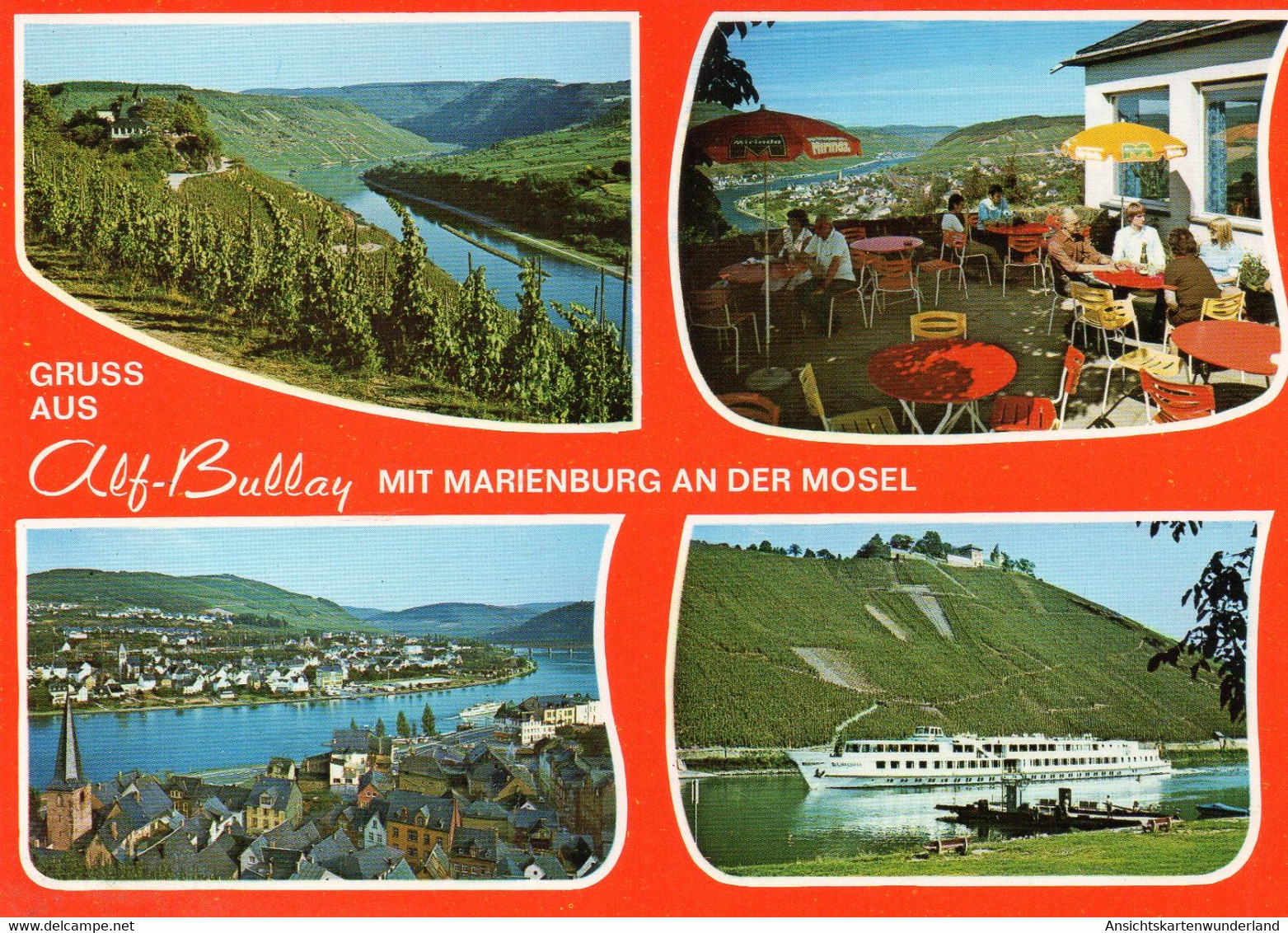 012373  Gruss Aus Alt-Bullay Mit Marienburg An Der Mosel  Mehrbildkarte - Alf-Bullay