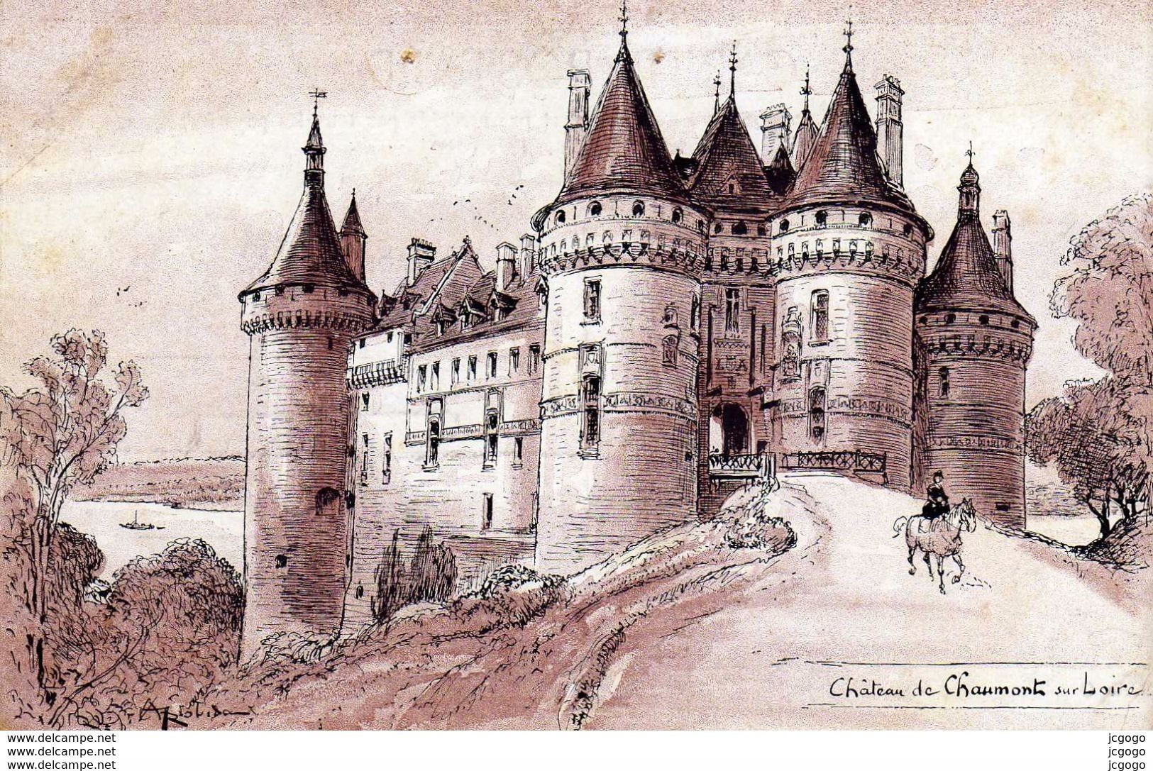 Illustrateur ROBIDA  Château De Chaumont Sur Loire - Robida