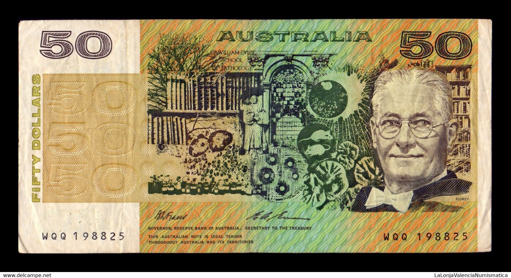 Australia 50 Dollars 1973-1994 Pick 47i WQQ BC/MBC F/VF - 1974-94 Australia Reserve Bank (Banknoten Aus Papier)