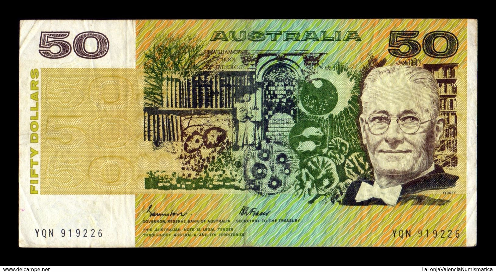 Australia 50 Dollars 1973-1994 Pick 47e YQN BC/MBC F/VF - 1974-94 Australia Reserve Bank (paper Notes)