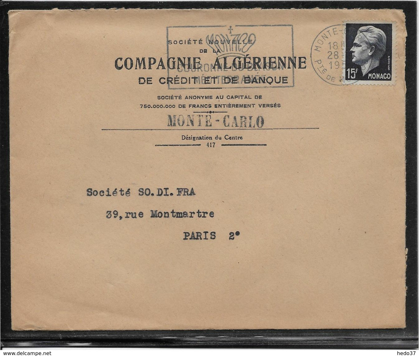 Monaco - Lettre - TB - Postmarks