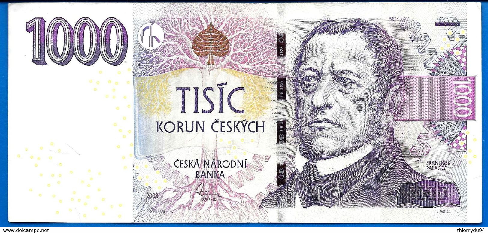 Republique Tcheque 1000 Couronnes 2008 Que Prix + Port Korun Czech Republic Ceska Paypal Bitcoin Crypto OK - Czech Republic