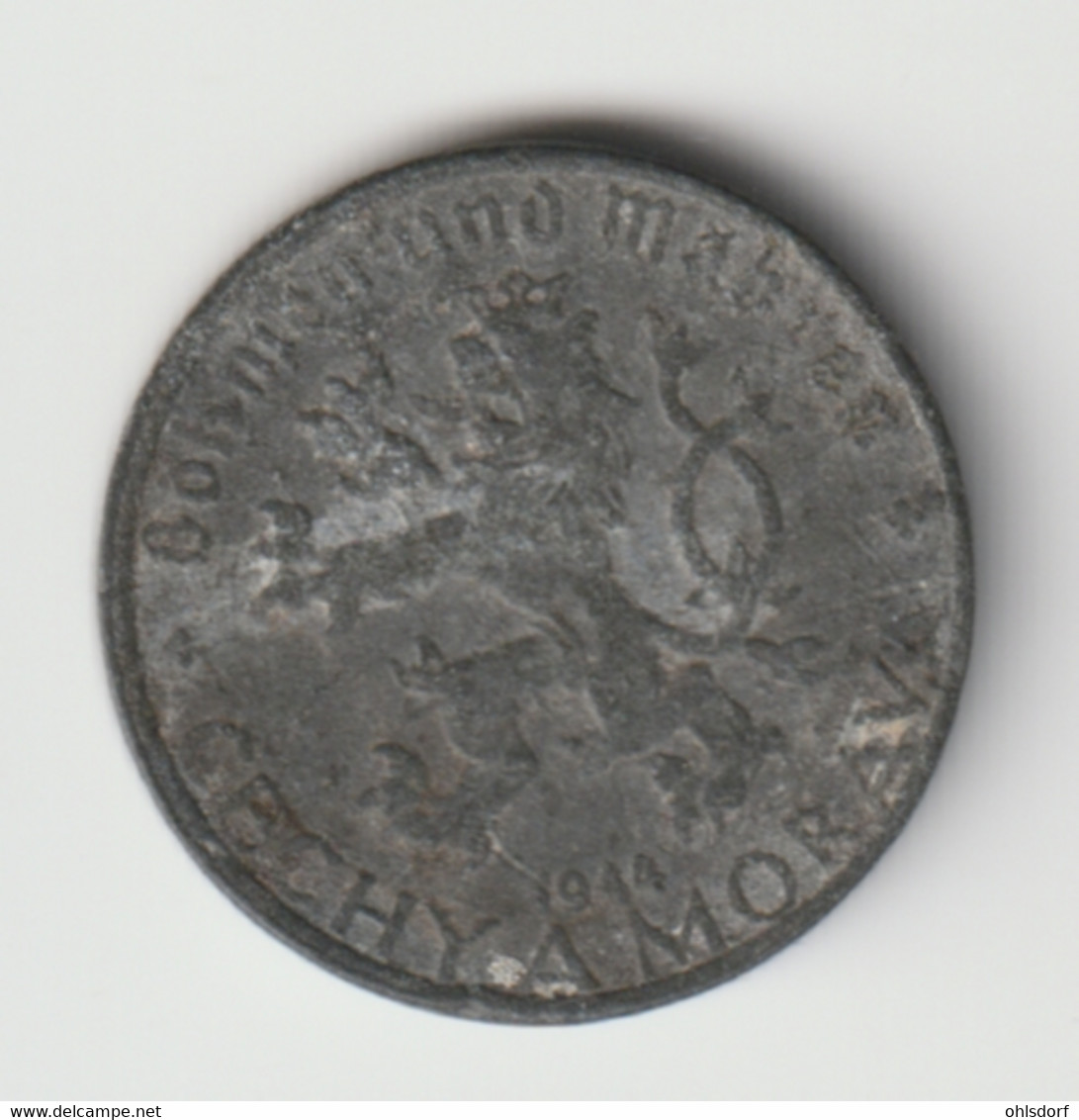 BÖHMEN UND MÄHREN 1944: 10 Haleru, KM 1 - Military Coin Minting - WWII