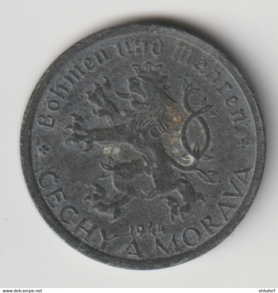 BÖHMEN UND MÄHREN 1944: 20 Haleru, KM 2 - Military Coin Minting - WWII