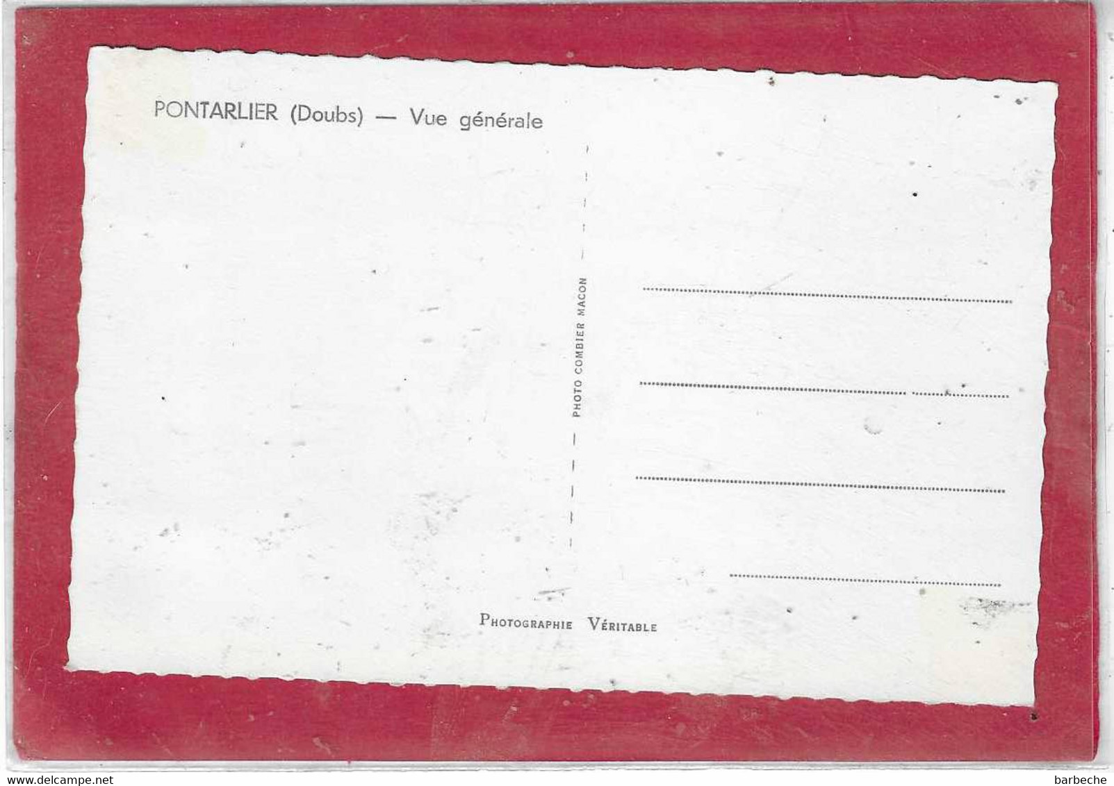 25,- PONTARLIER ,- Vue Générale ( Carte Glacée ) - Pontarlier