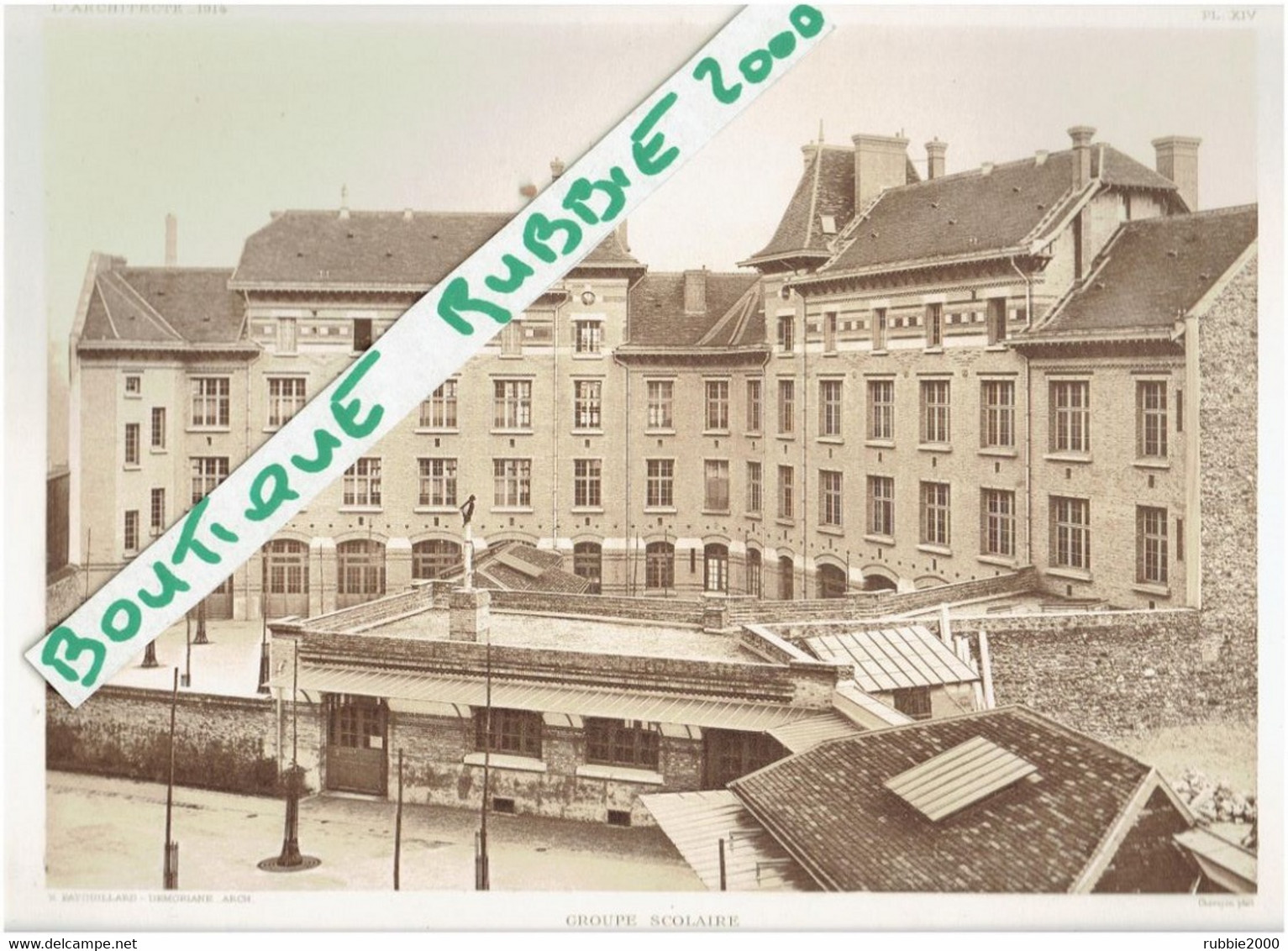 PHOTO 1914 PARIS 13° ECOLE PAUL GERVAIS 2 RUE PAUL GERVAIS 40 RUE CORVISART ET RUE VULPIAN ARCHITECTURE ARCHITECTE - Paris