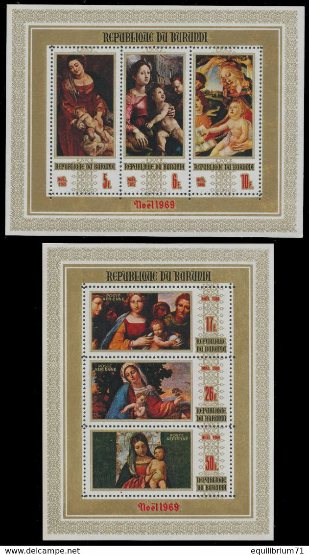 BL34/35**(342/344) - Noël / Kerstmis / Weihnachten / Christmas - BURUNDI - Paintings