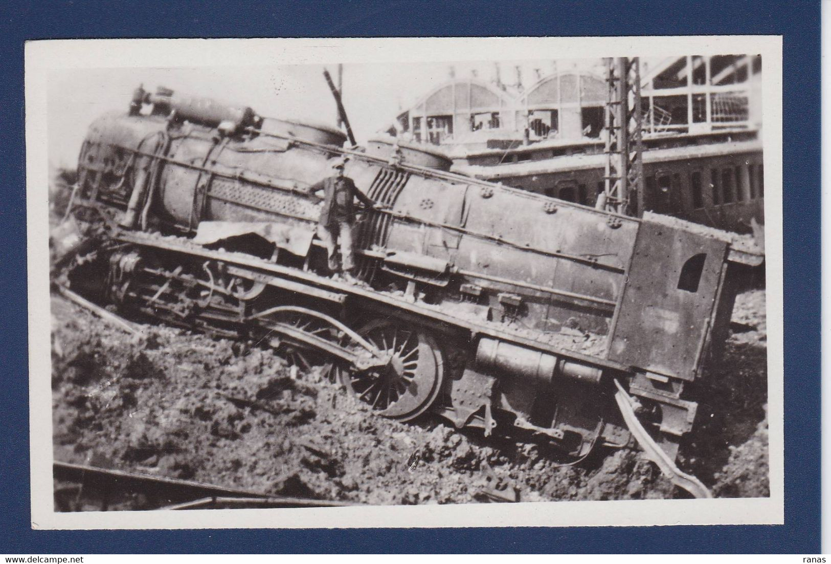 CPA [62] Pas De Calais > Bethune Catastrophe Chemin De Fer Train Gare Voir Dos Réal Photo Non Circulé - Bethune