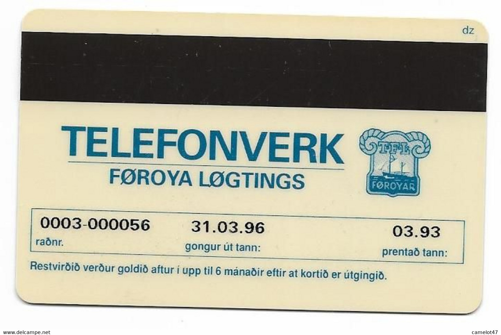 Faroe, Magnetic Phone Card, Overprinted For Telebarna 2002 Phonecards Fair # Faroe-1 - Faroe Islands