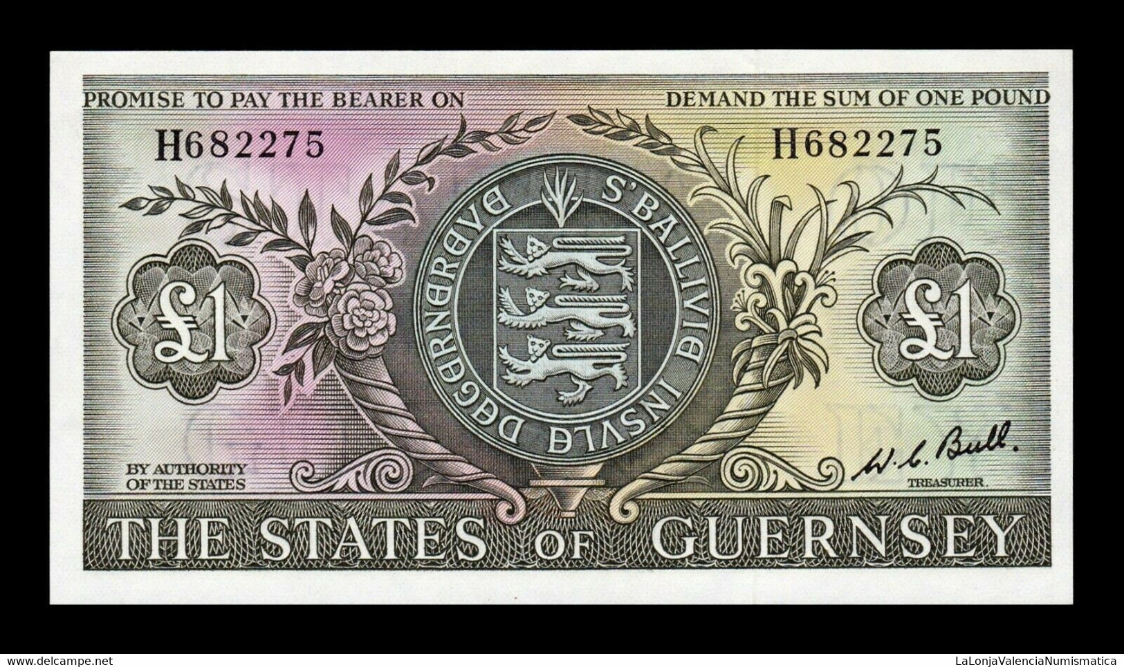 Guernsey 1 Pound 1969-1975 Pick 45c SC UNC - Guernesey