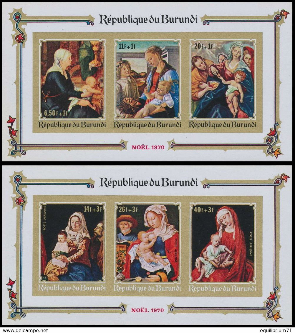 BL43A/44A** (429/31 + PA 185/87) - Noël / Kerstmis / Weihnachten / Christmas - BURUNDI - Paintings