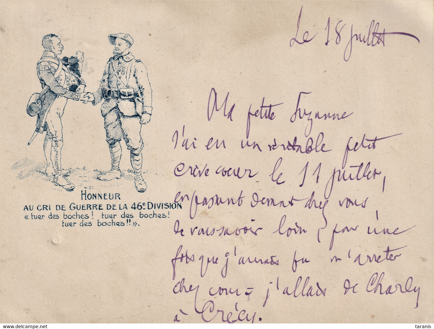 GENERAL LEVI - GUERRE 14-18, 46e DIVISION, TUER DES BOCHES ! AUTOGRAPHE - Carte 10.5x14 TBon Etat (voir Scan) - Other & Unclassified