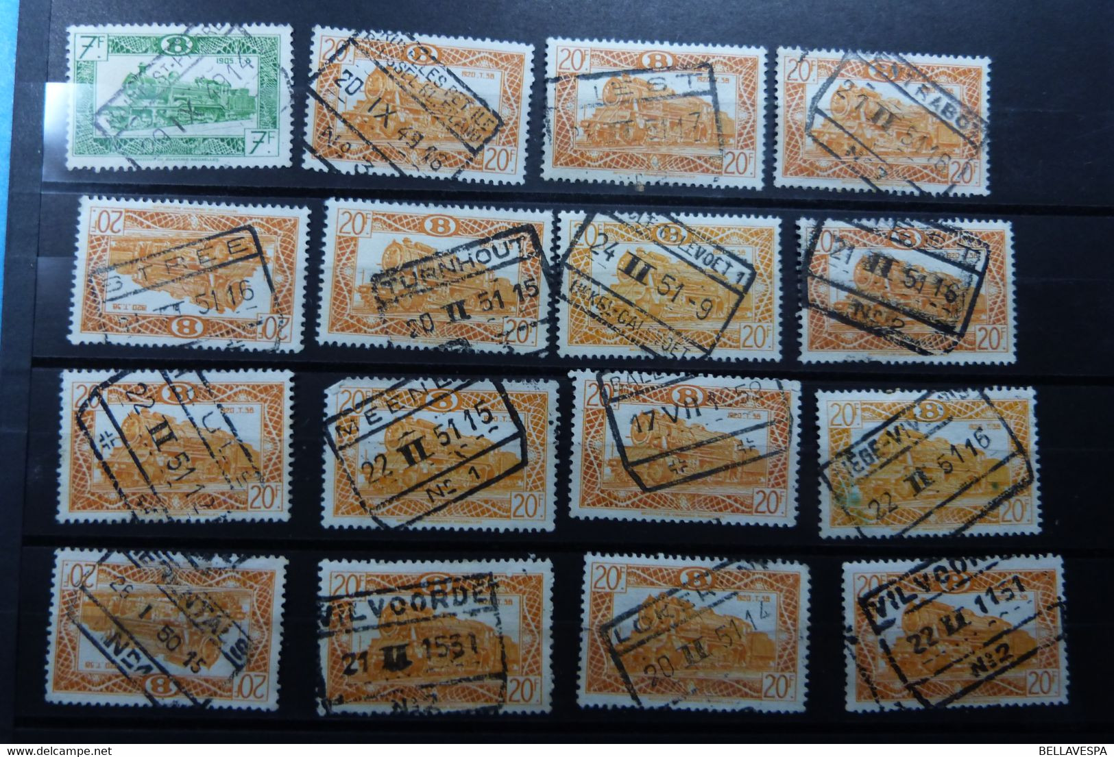 Belgische Spoorwegen Spoorweg Stempel Cachet -chemin De Fer -Railroad Lot X 172 Stuks/pc.-station Gare Statie - Sonstige & Ohne Zuordnung