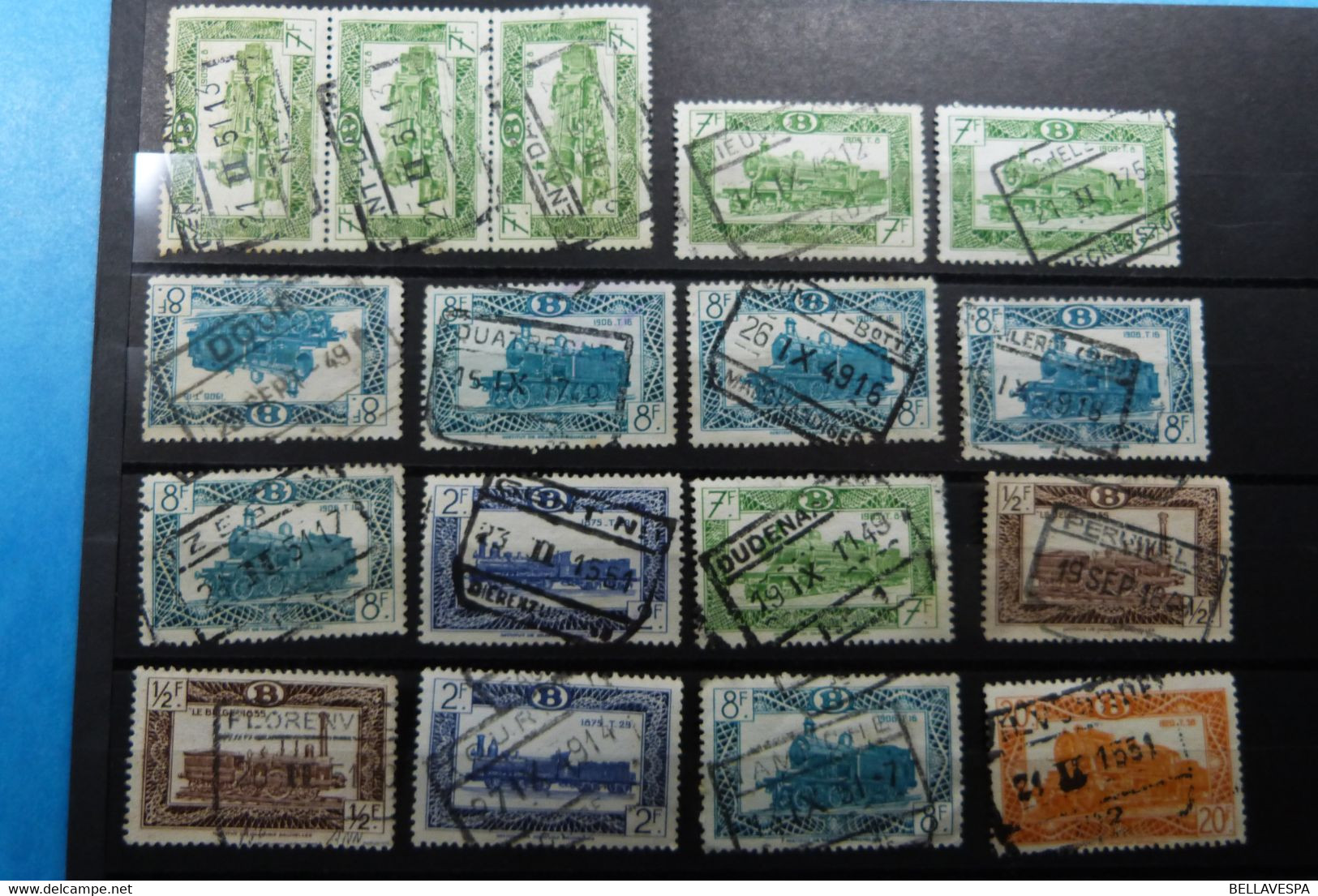 Belgische spoorwegen Spoorweg stempel Cachet -chemin de fer -Railroad Lot x 172 stuks/pc.-station gare statie