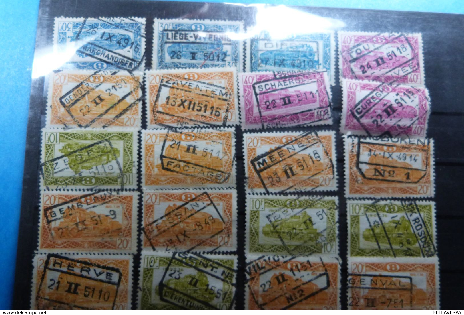 Belgische spoorwegen Spoorweg stempel Cachet -chemin de fer -Railroad Lot x 172 stuks/pc.-station gare statie