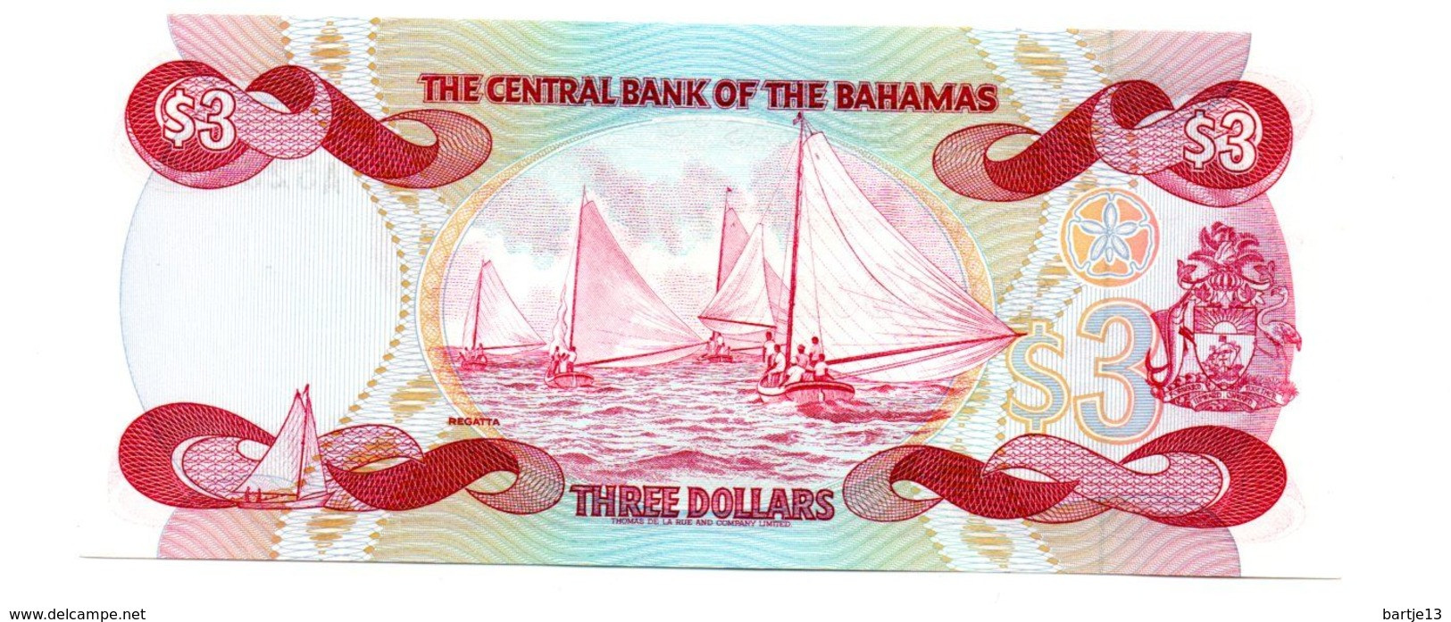 BAHAMA'S 3 DOLLAR PICK 44 UNCIRCULATED - Bahamas