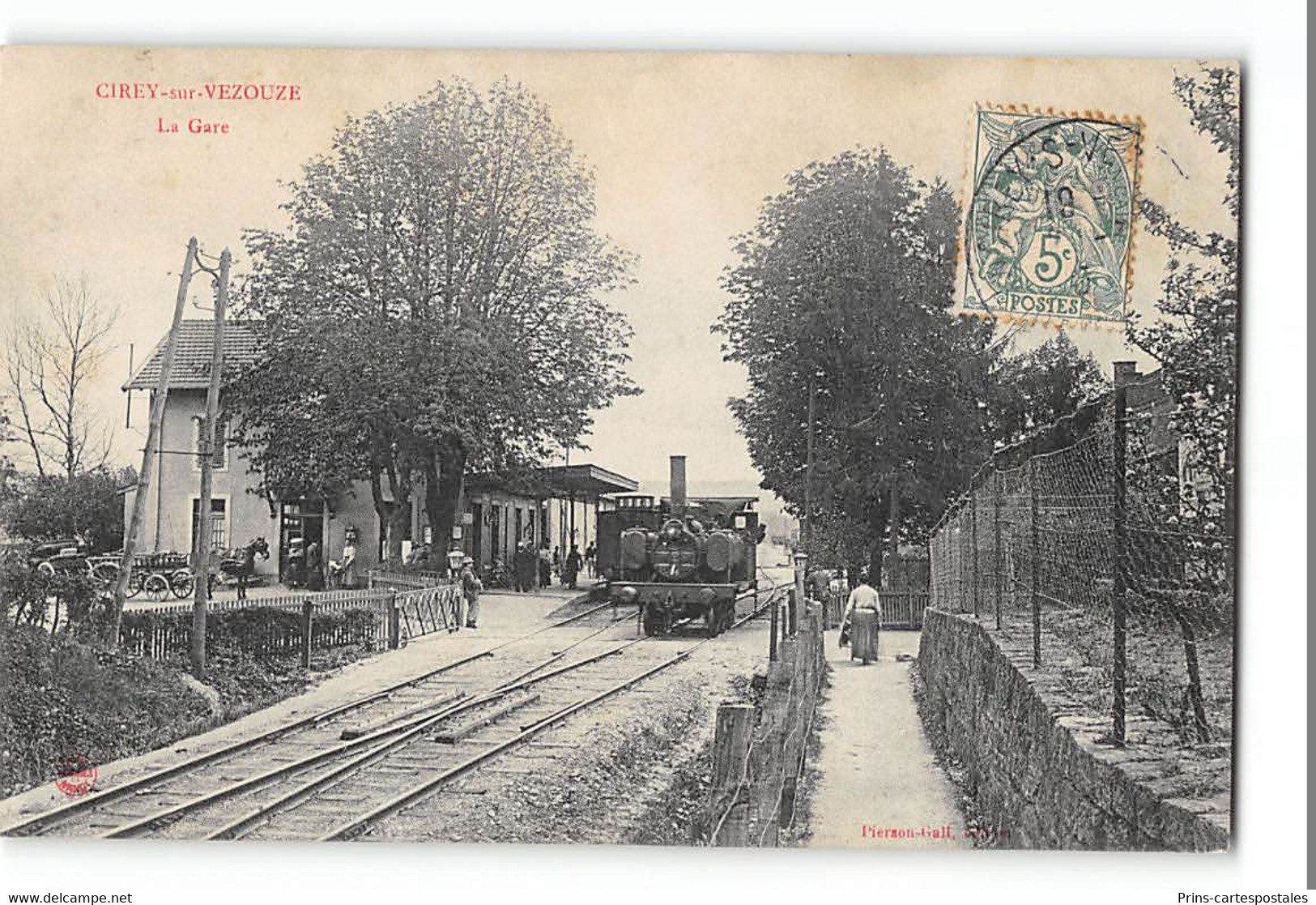 CPA 54 Cirey Sur Vezouze La Gare Et Le Train Tramway - Cirey Sur Vezouze