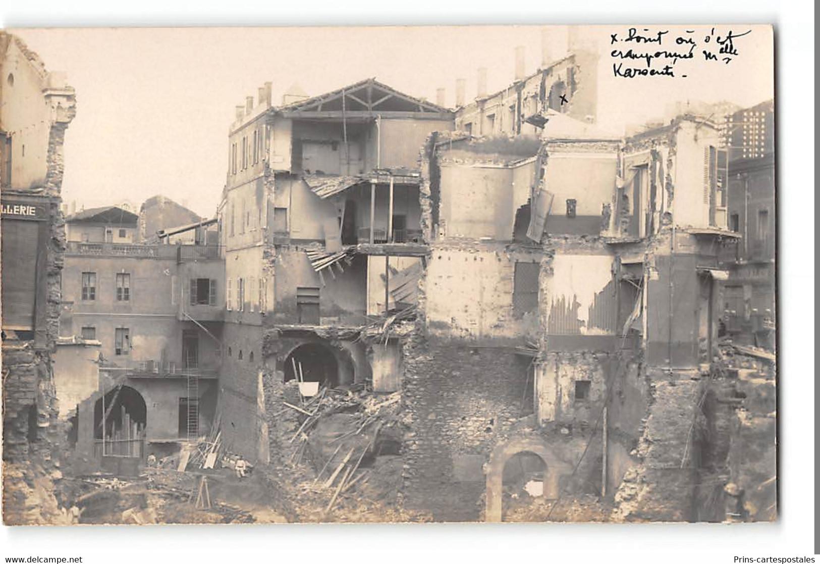 Lot de 11 cartes Photos sur la Catastrophe de Mostaganem 1927 - inondation + texte à lire