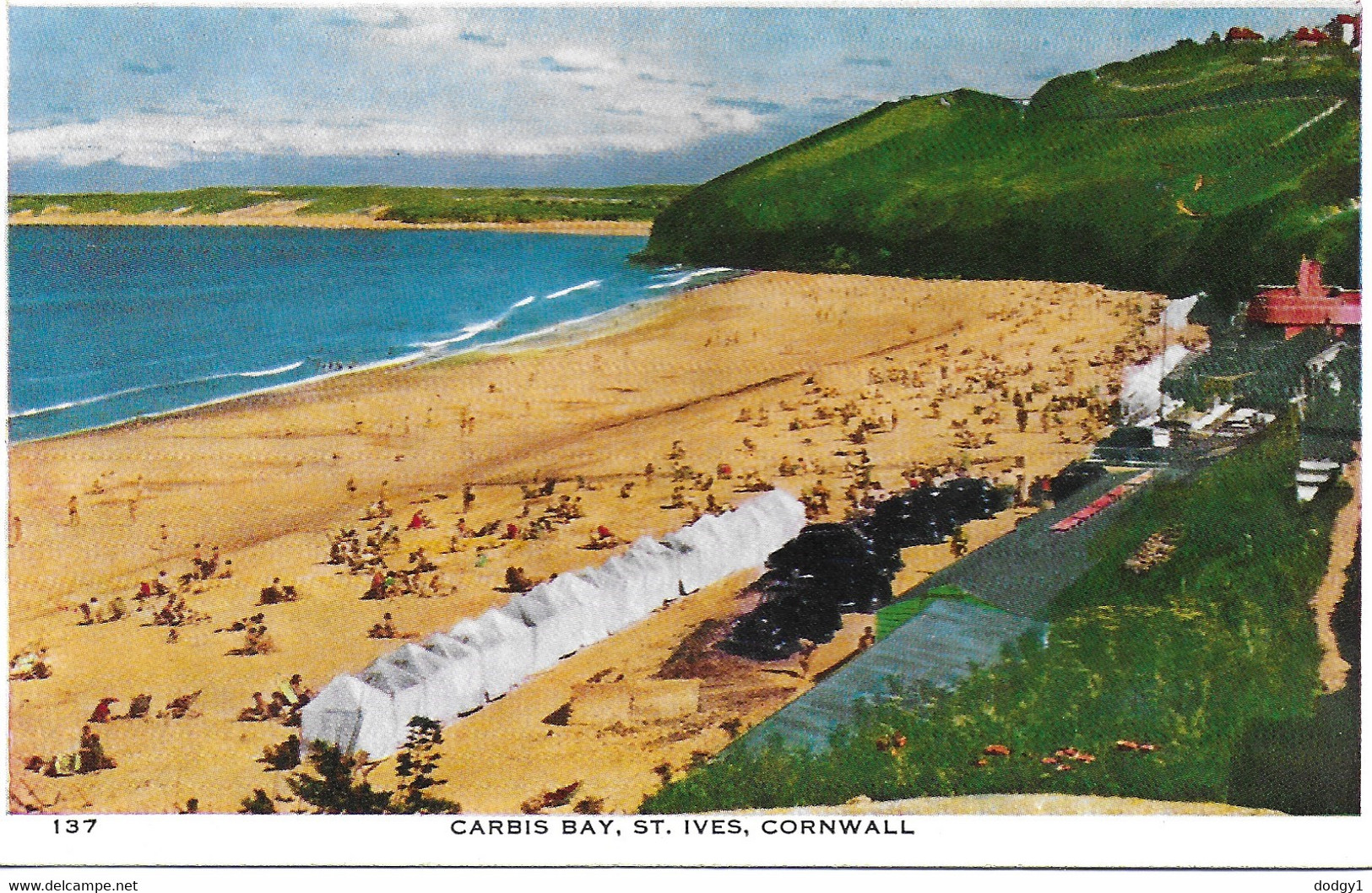 CARBIS BAY, ST. IVES, CORNWALL, ENGLAND. Circa 1962 USED POSTCARD   Kg3 - St.Ives