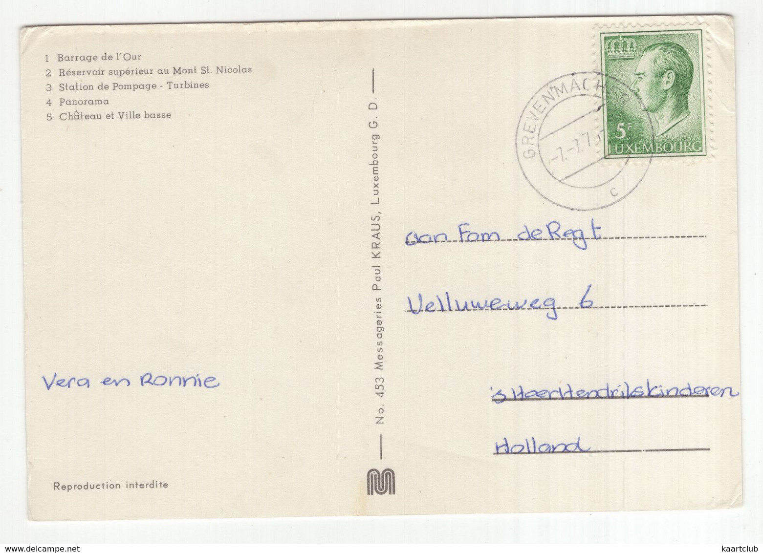 Vianden - Barrage - Luxembourg - 1975 - Vianden