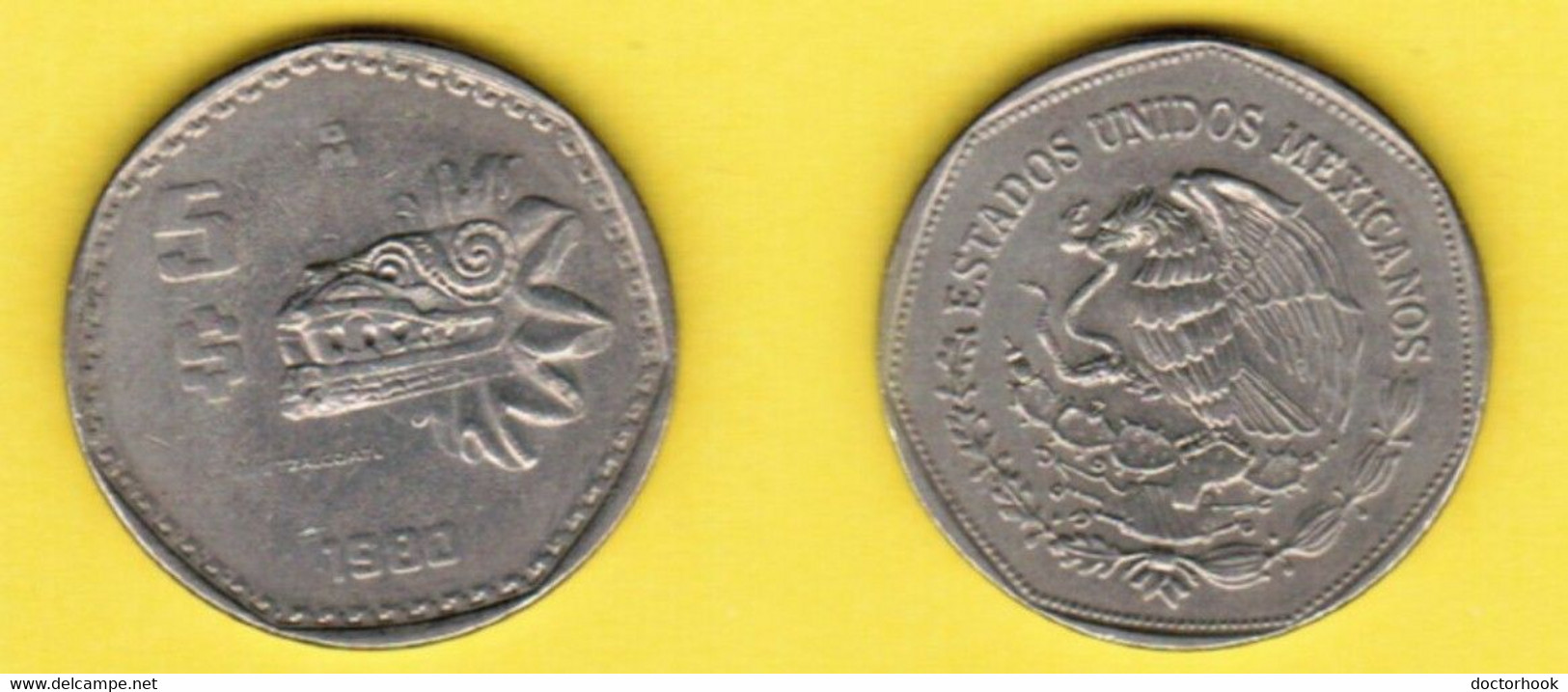 MEXICO  5 PESOS 1980 (KM # 485) #6793 - Mexique