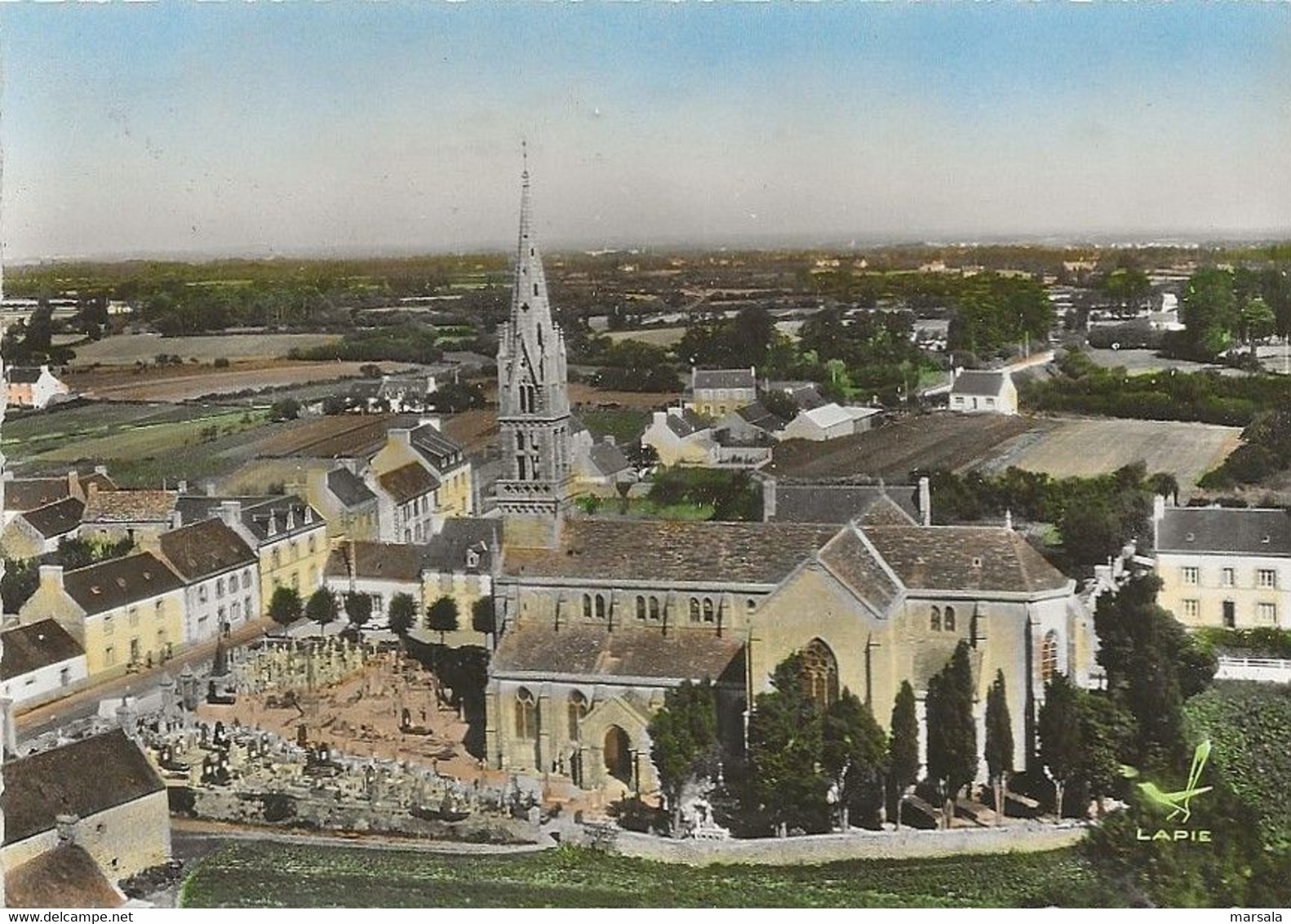 CPSM  Plobannalec  L'église Saint Alourd - Plobannalec-Lesconil