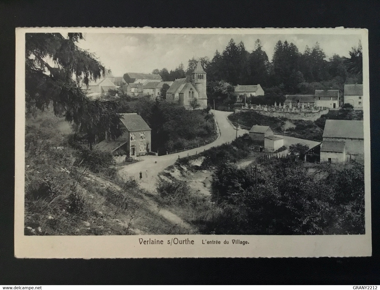 VERLAINE S / OURTHE «  L’ENTRÉE DU VILLAGE «  PANORAMA,ANIMÉE 1957 - Verlaine