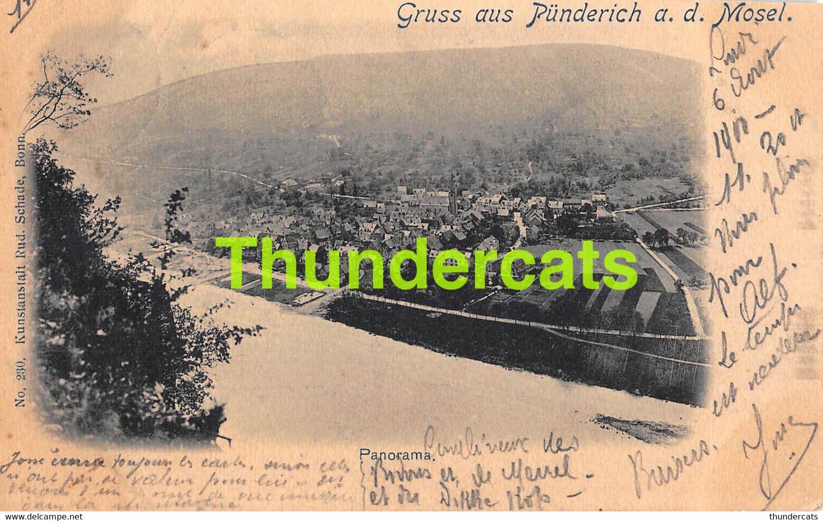 CPA GRUSS AUS PUNDERICH AN DER MOSEL PANORAMA - Zell