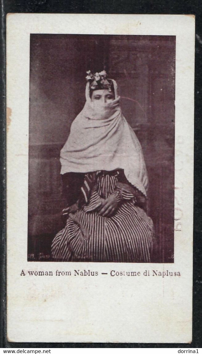 Woman From NABLUS - Costume Di Naplus Palestine Postcard 8x14cm - Palestine