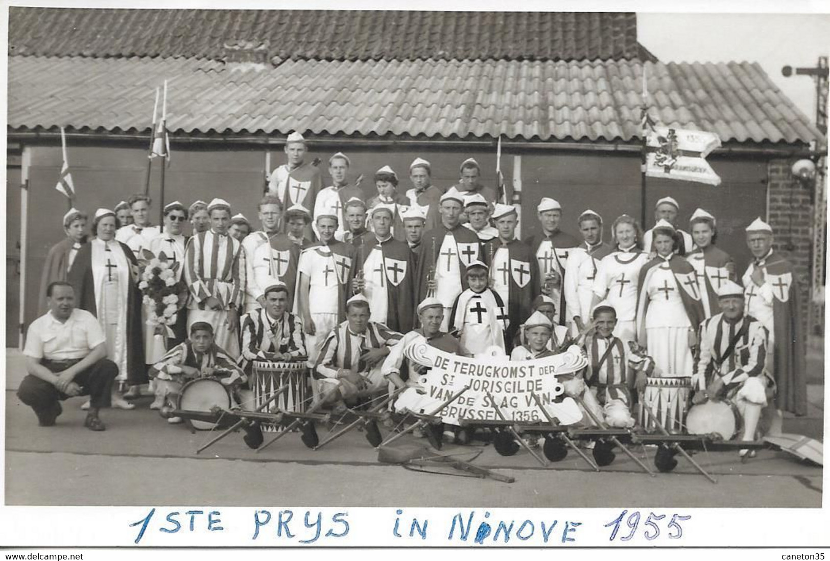 Bruxelles - 1 Ste Prys In Ninove 1955 -de Terugkomst Der St Jorisgilde Van De Slag Van - Fêtes, événements