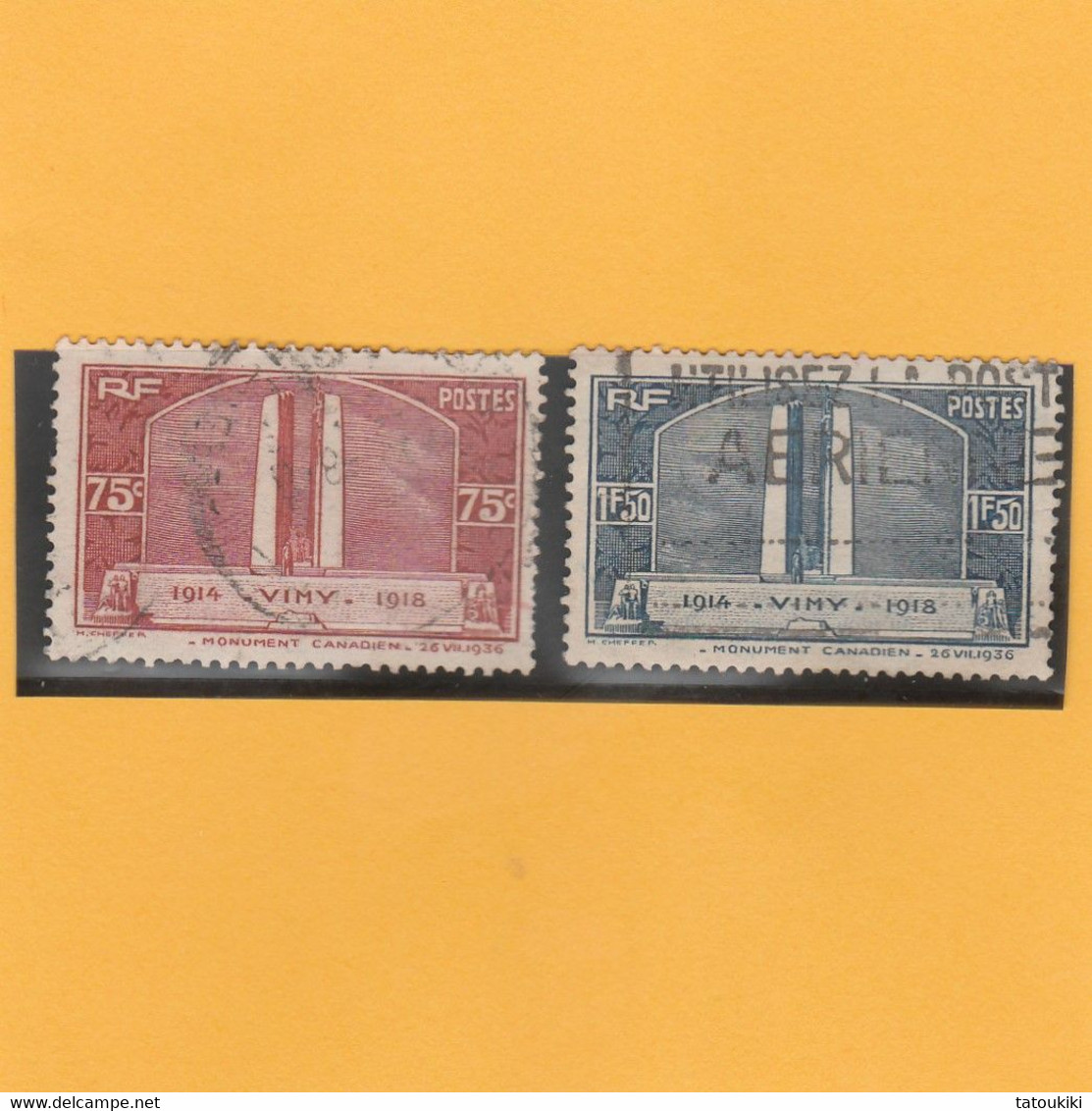 1936 Obl Yt 316 / 317 Côte 12,30 Euros - Usados