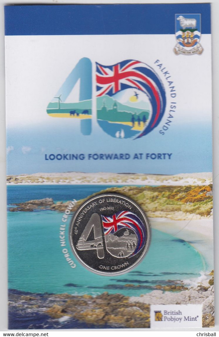 Falkland Island Liberation Crown 2022  - Uncirculated Laminated Pack - Falklandinseln