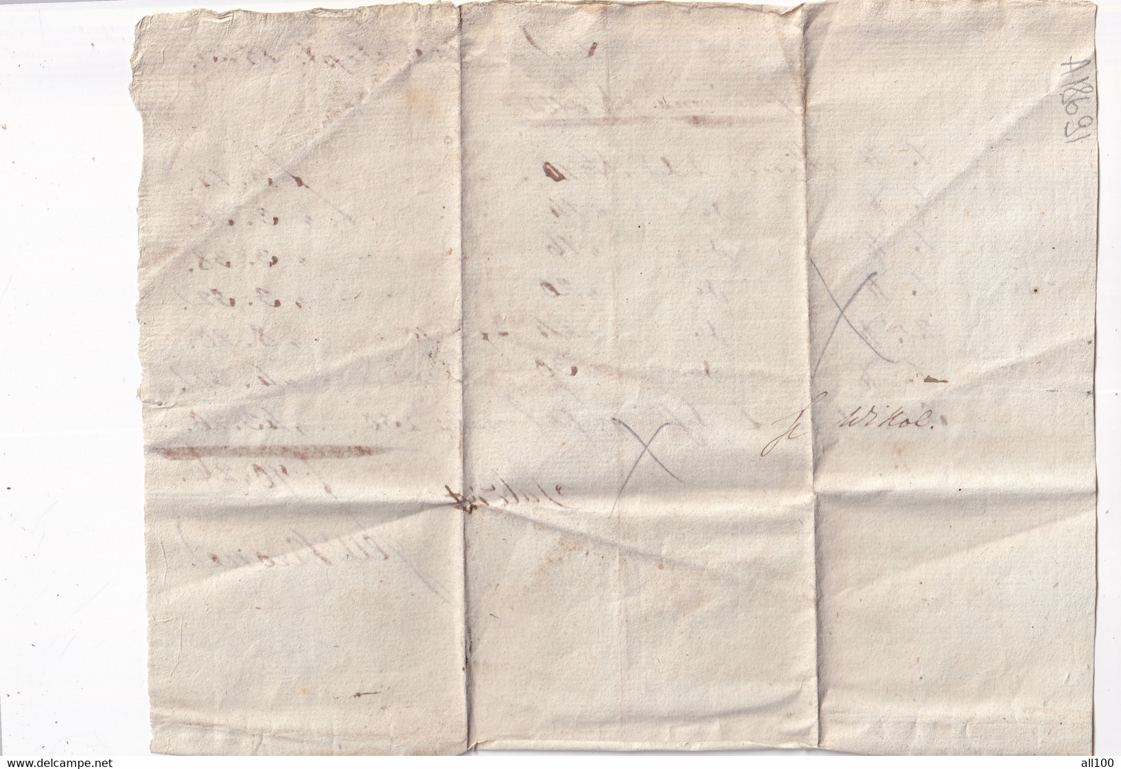 A18691 - INVOICE FROM AUSTRIA 1823 HANDWRITTEN DOCUMENT INTERIMS NOTTA - Austria