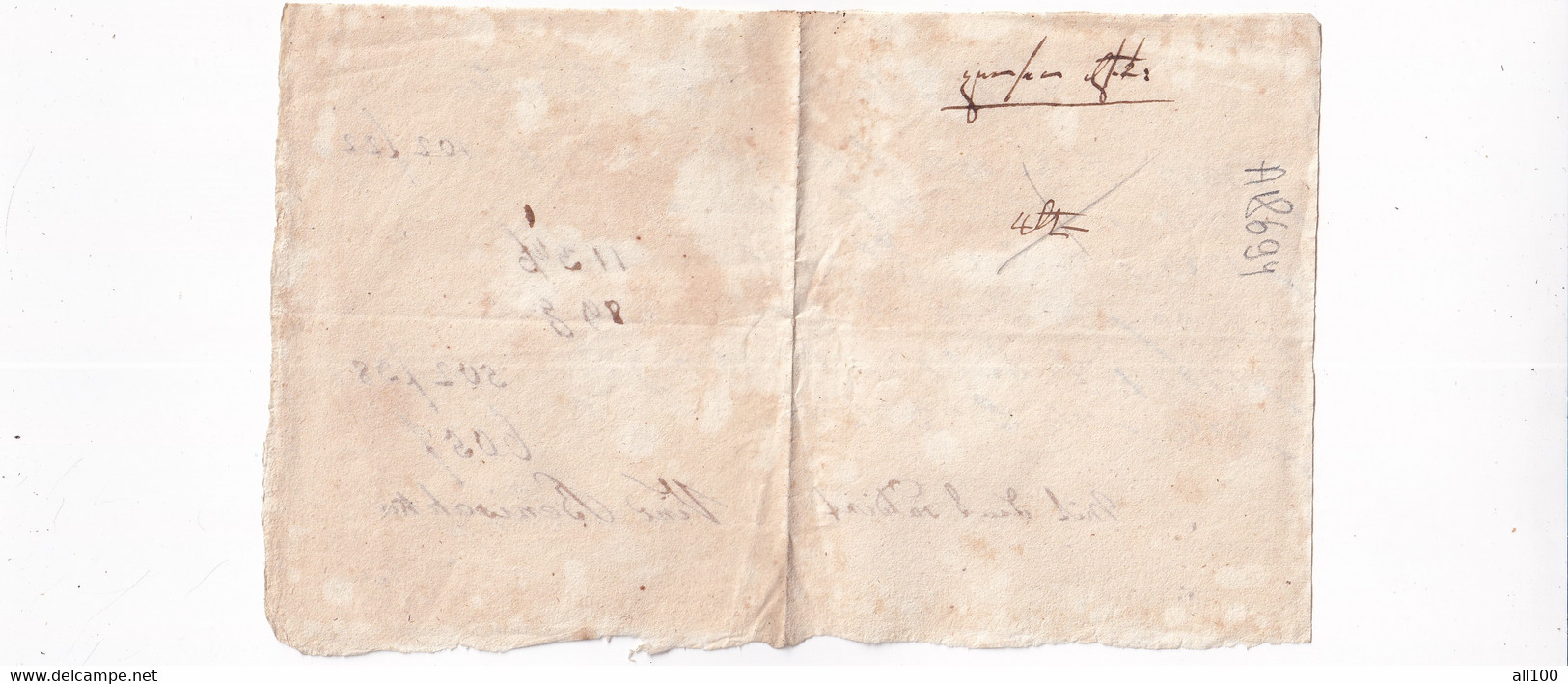 A18694 - RECEIPT FROM AUSTRIA 1800s HANDWRITTEN DOCUMENT - Autriche